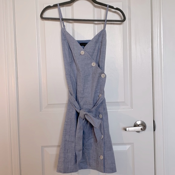 Banana Republic Cotton-Linen mini dress Sz 0 - Picture 2 of 5